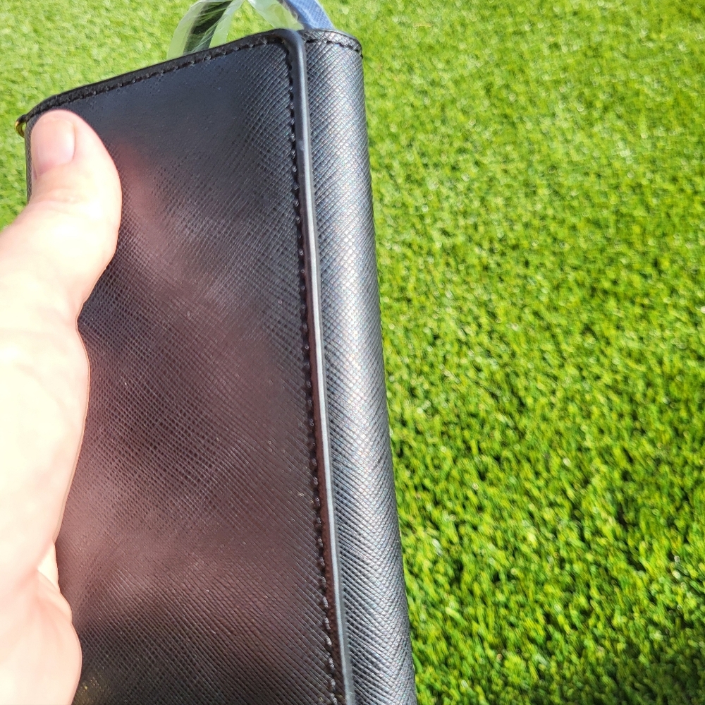 Zara Basic Collections Black Crossgrain Phone Wallet Wristlet/crossbody. - Picture 9 of 15
